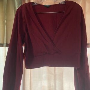 Burgundy Crop Top